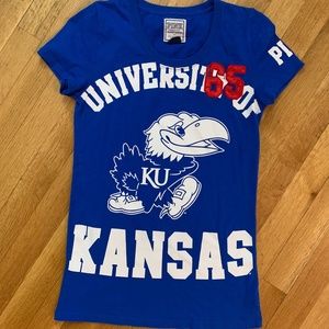 Pink Collegiate Collection KU Top Small